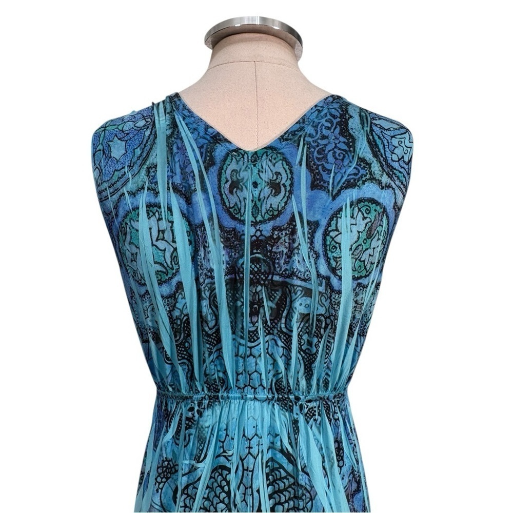 Style & Co Y2k Style Sleeveless Burn Out Jersey Maxi Dress Size Small - Picture 7 of 10